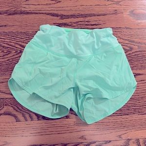 neon green lululemon shorts